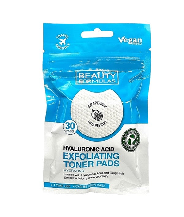 Beauty Formulas Hyaluronic Acid Exfoliating Toner Pads