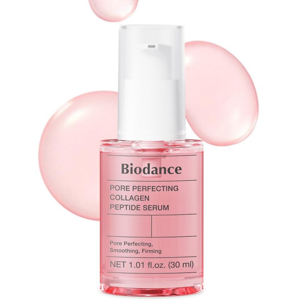 Biodance Pore Perfecting Collagen Peptide Serum bottle, K Beauty facial serum for smoother-looking skin