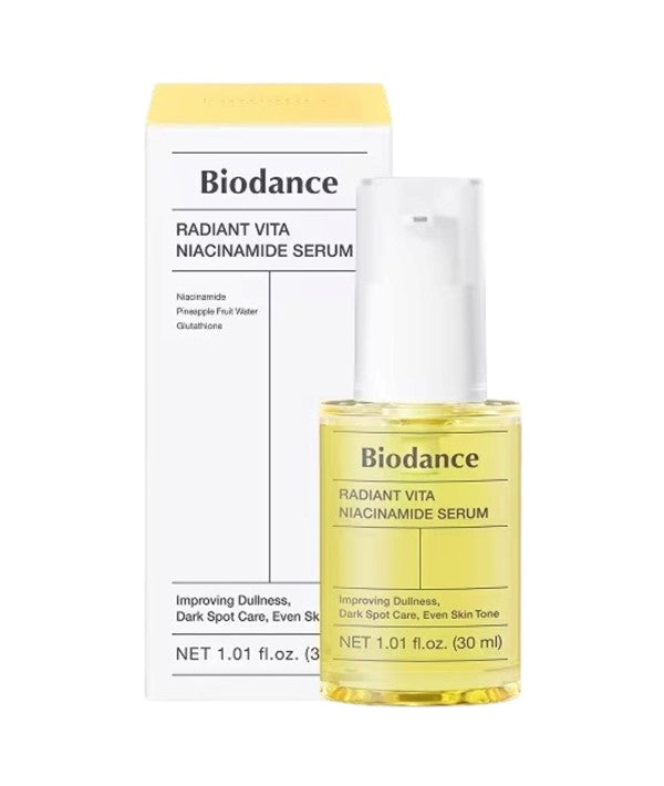 Biodance Radiant Vita Niacinamide Serum bottle, K Beauty facial serum for radiant-looking skin