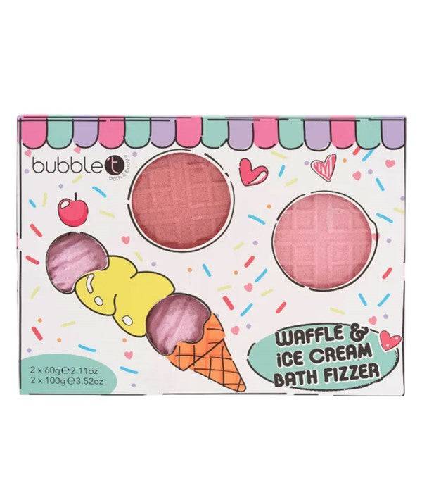 Bubble T Cosmetics Waffle And Ice Cream Cartoon Bath Fizzer