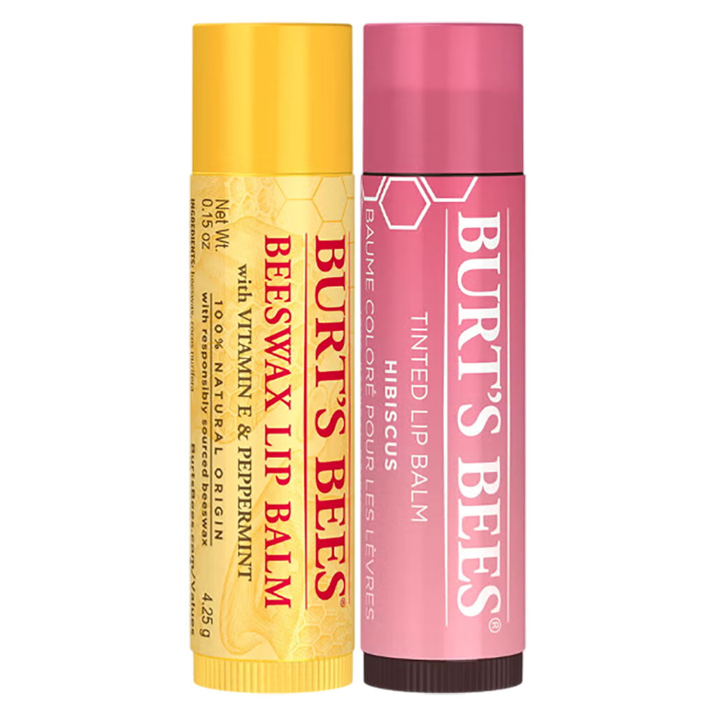 Burts Bees Hibiscus And Beeswax Tinted Lip Balm Duo