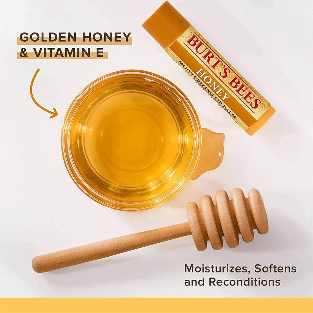 Burts Bees Honey Moisturizing Lip Balm Value 2 Pack