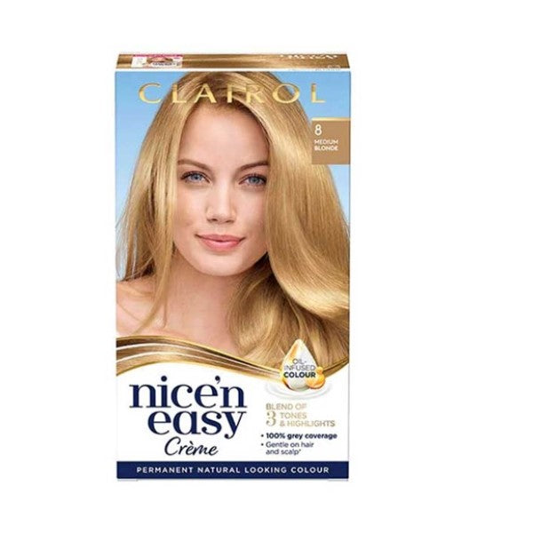 Clairol Nice N Easy Creme Permanent Colour 8 Medium Blonde