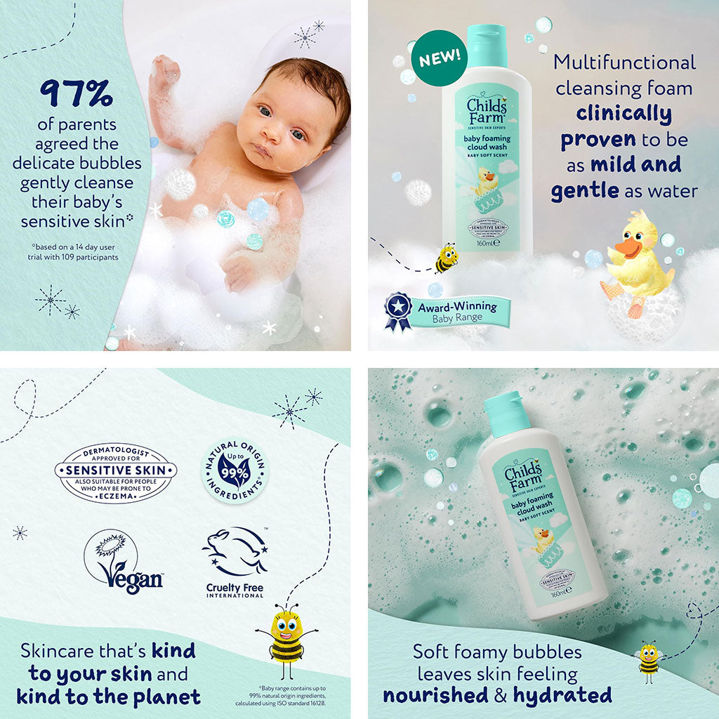 Childs Farm Baby Foaming Cloud Wash Baby Soft Scent
