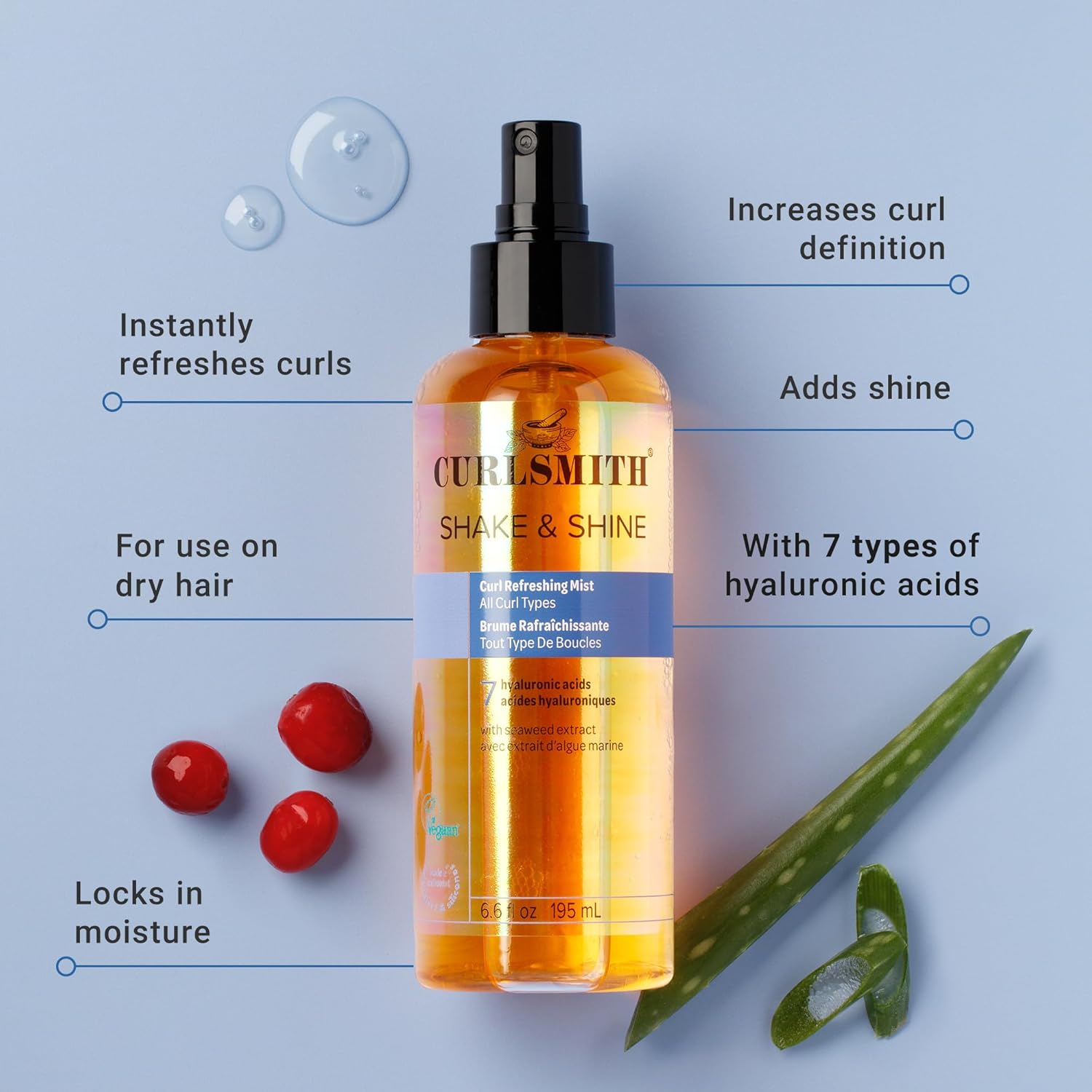 Curlsmith Shake Shine Curl Refreshing Mist New Pack
