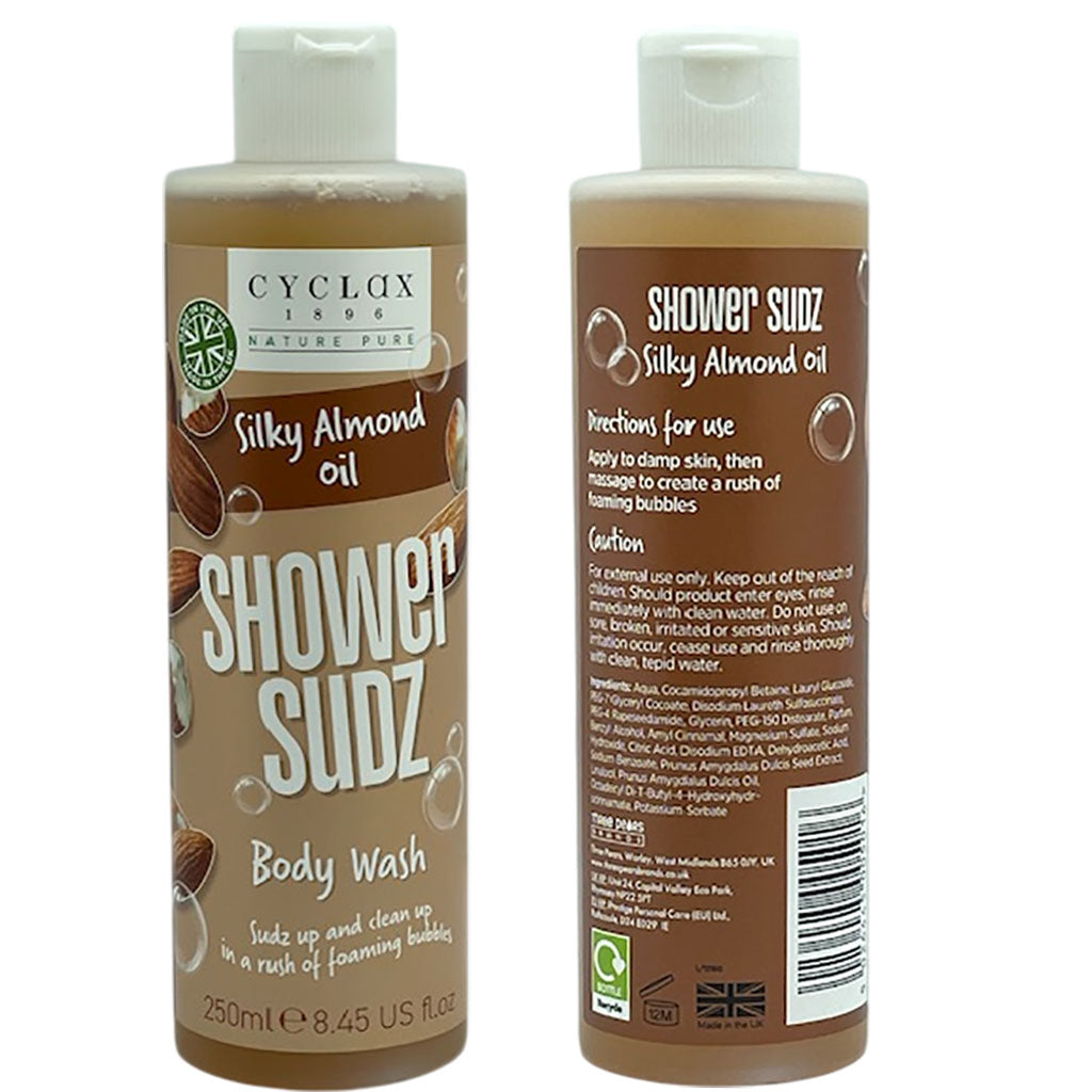 Three Pears Cyclax Silky Almond Oil Shower Sudz Body Wash