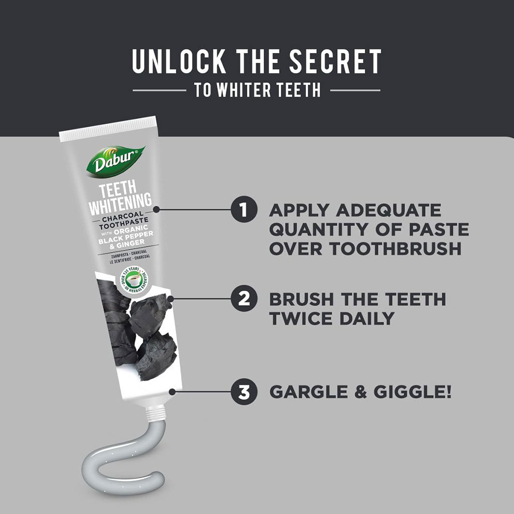 Dabur Teeth Whitening Charcoal Toothpaste