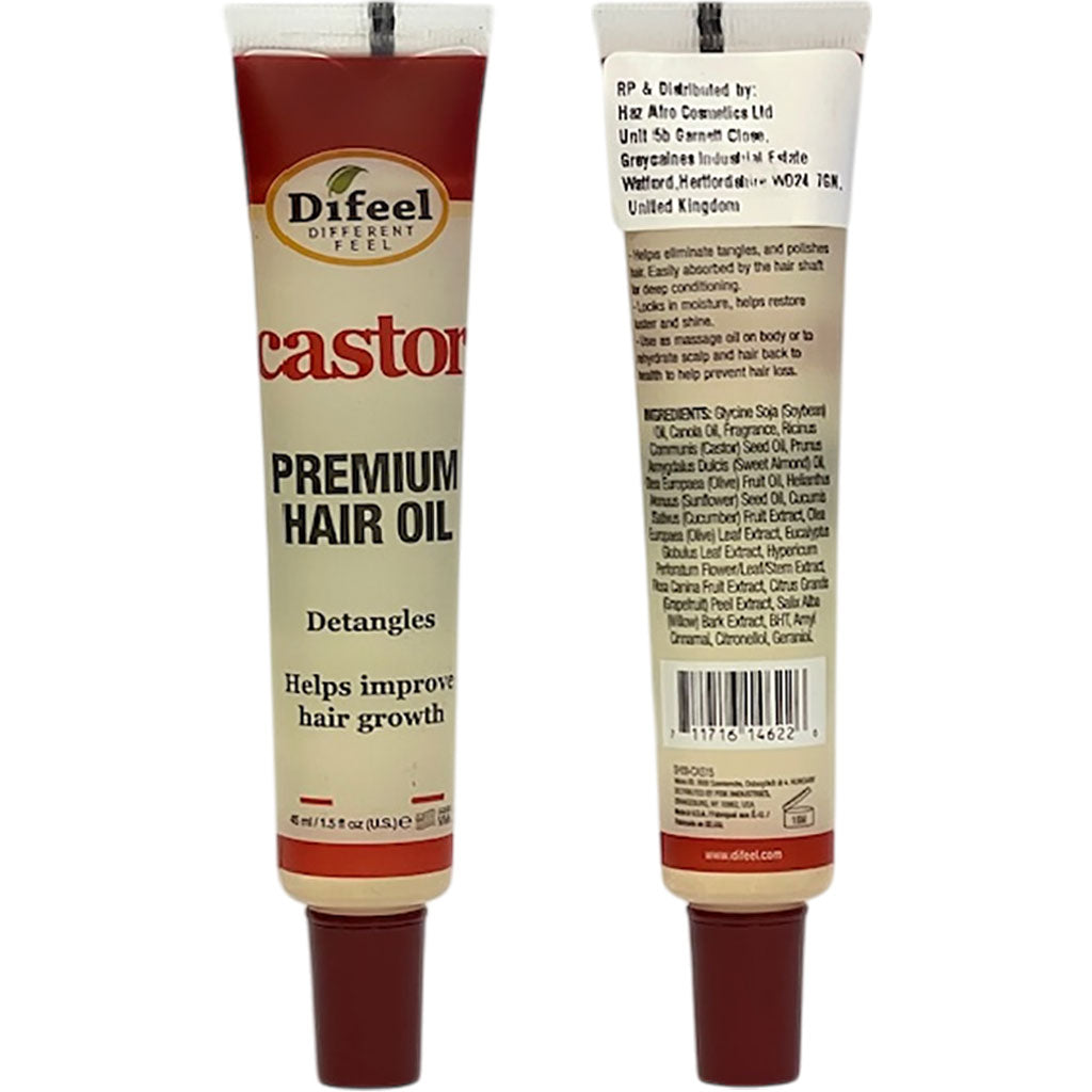 Difeel Castor Premium Hair Oil Tube