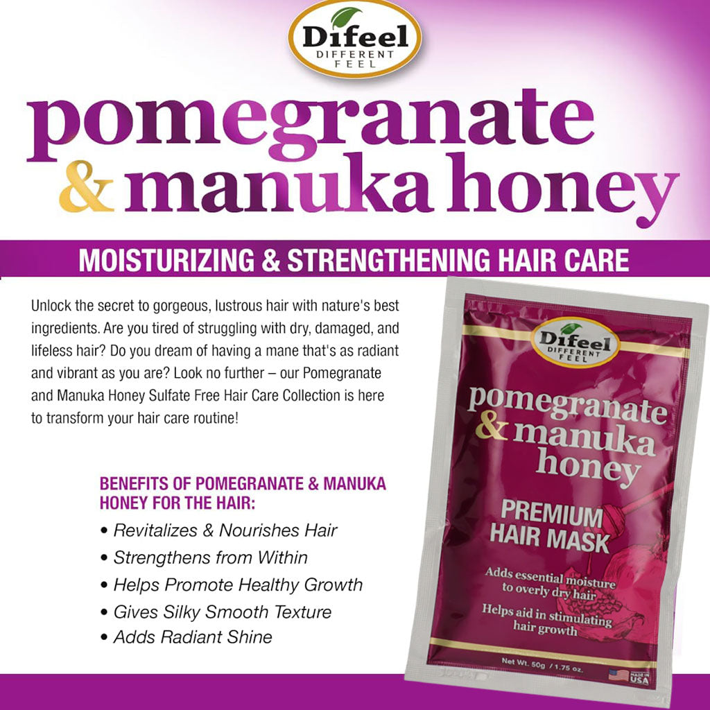 Difeel Pomegranate And Manuka Honey Premium Hair Mask Sachet