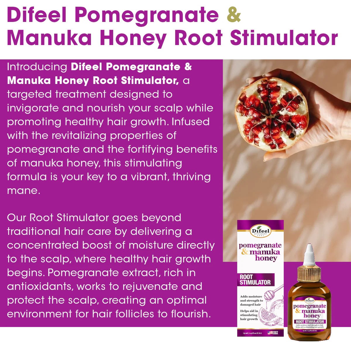 Difeel Pomegranate And Manuka Honey Root Stimulator