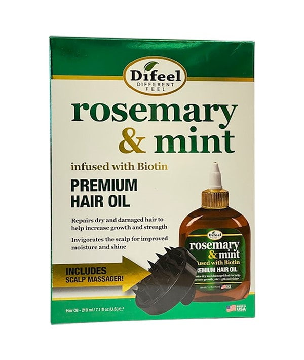 Difeel Rosemary And Mint Premium Hair Oil Infused With Biotin Massager