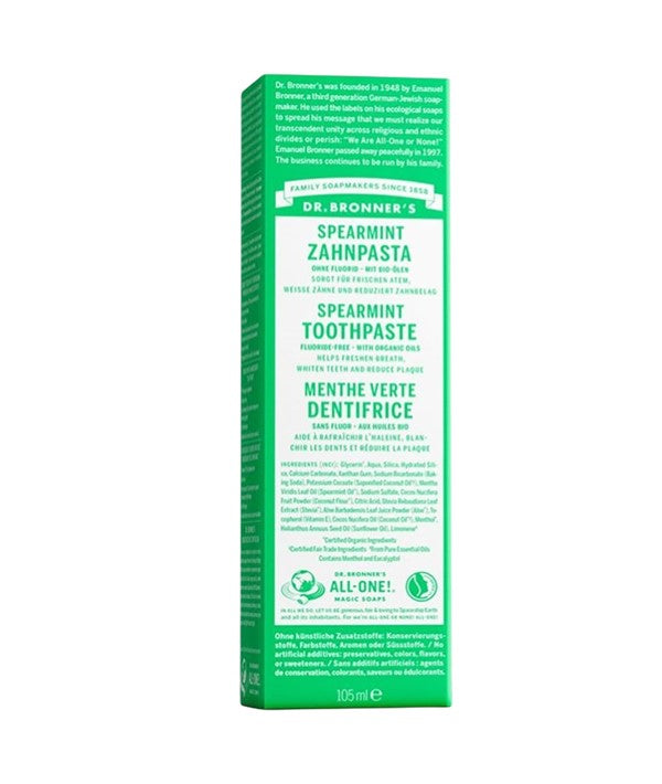 Dr Bronners All One Spearmint Toothpaste