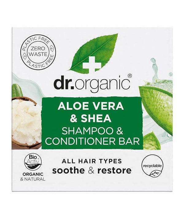 Dr Organic Aloe Vera And Shea Soothe And Restore Shampoo Conditioner Bar