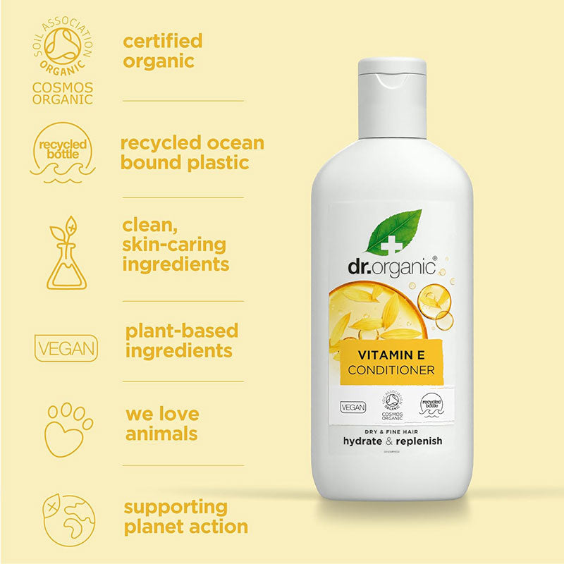 Dr Organic Organic Hydrate And Replenish Vitamin E Conditioner