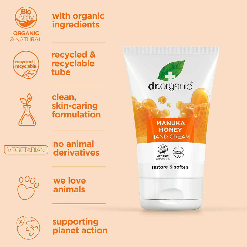 Dr Organic Manuka Honey Restore And Soften Hand Cream