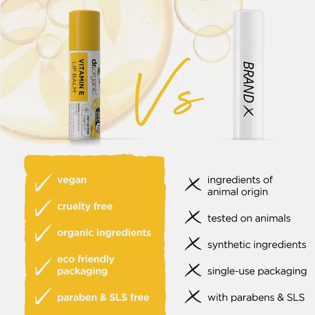 Dr Organic Vitamin E Hydrate And Protect Lip Balm SPF15