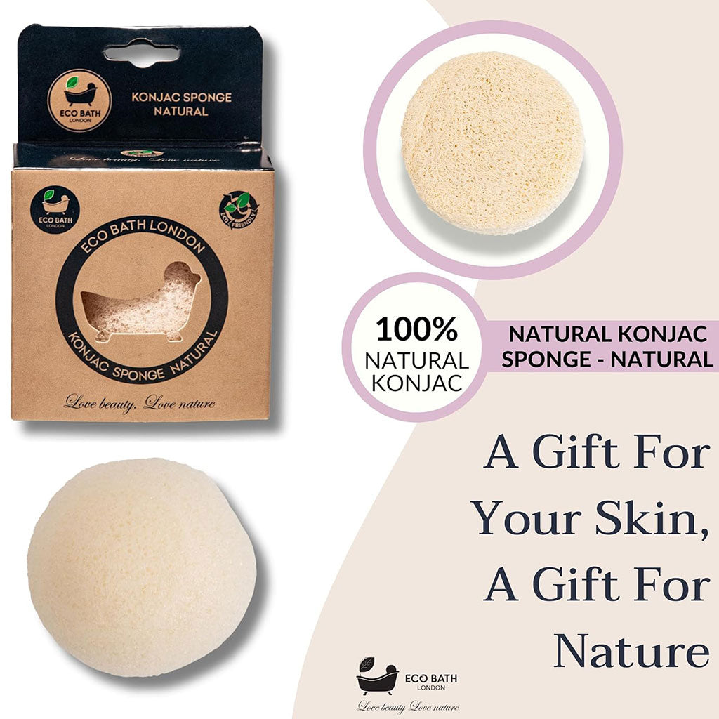 Eco Bath London Konjac Sponge Natural