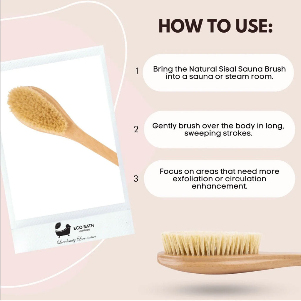 Eco Bath London Natural Bristle Sauna Brush