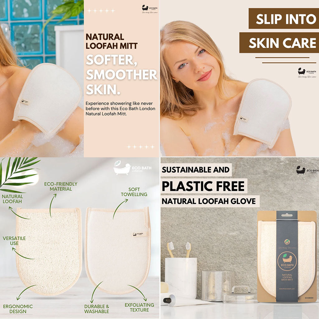 Eco Bath London Natural Loofah Bath Mitt