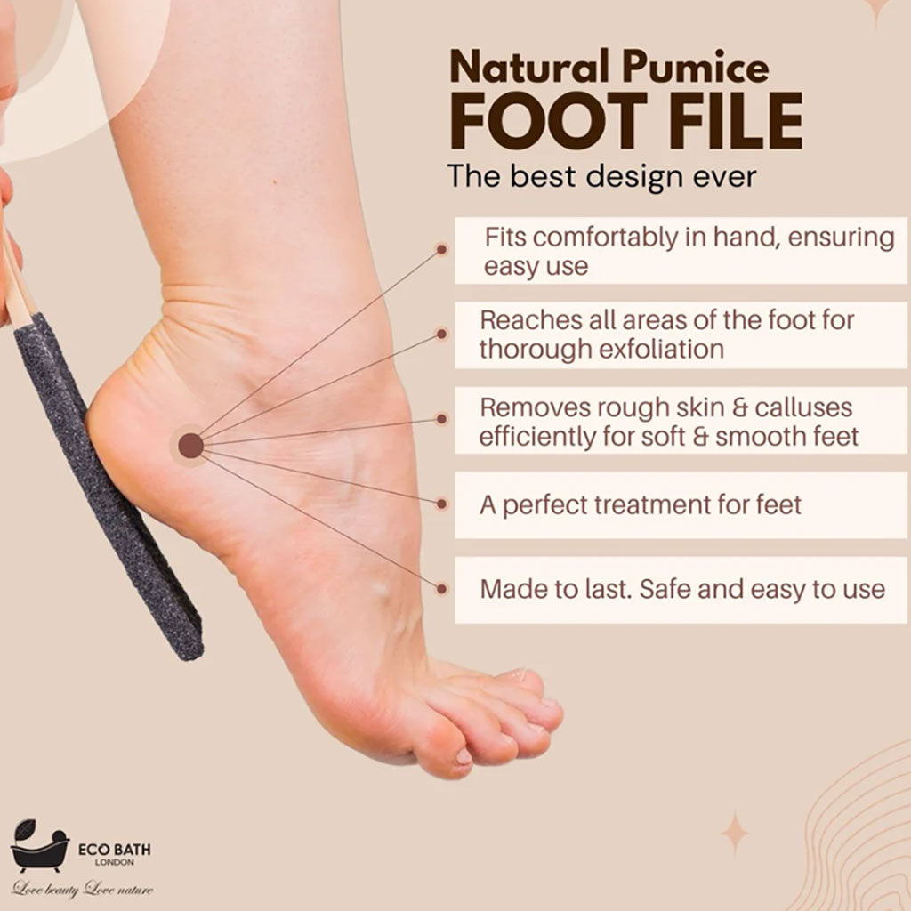 Eco Bath London Natural Pumice Foot File Black