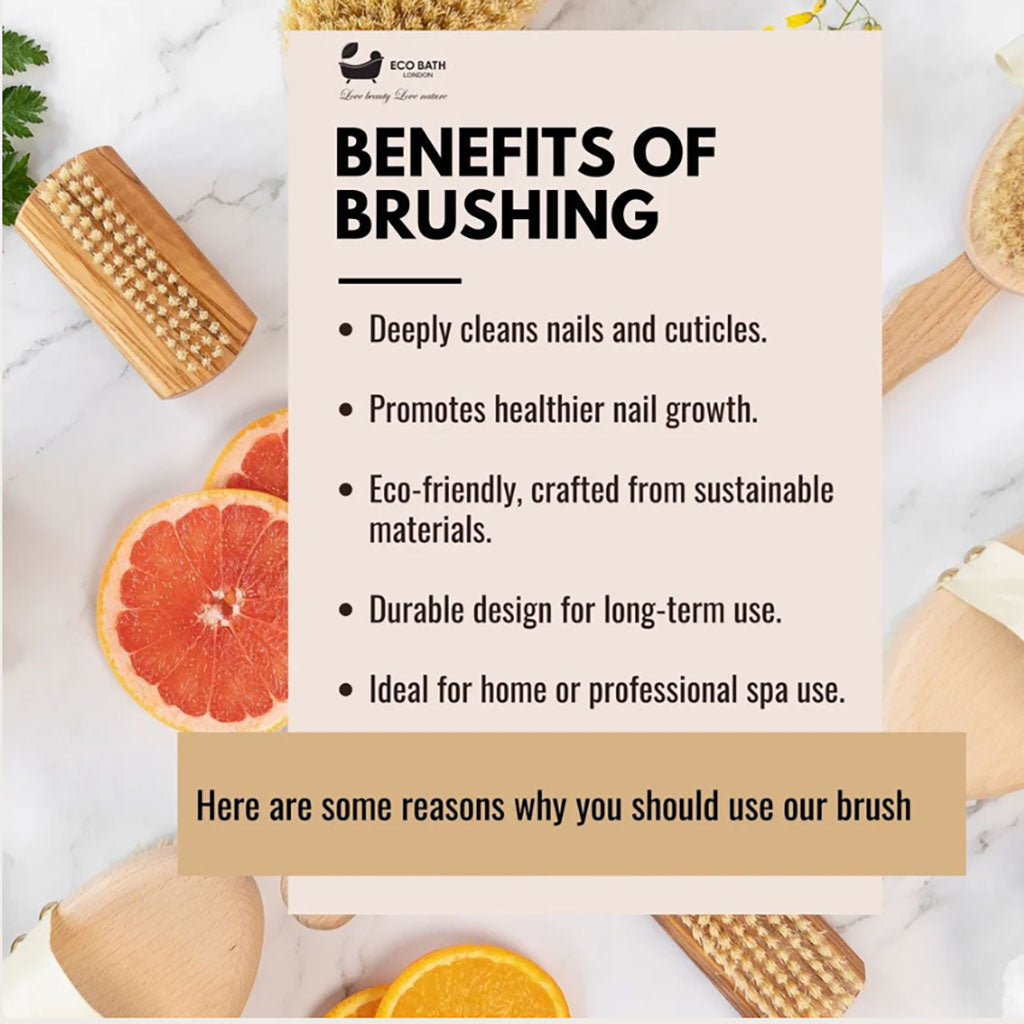 Eco Bath London Natural Sisal Beech Wood Nail Brush