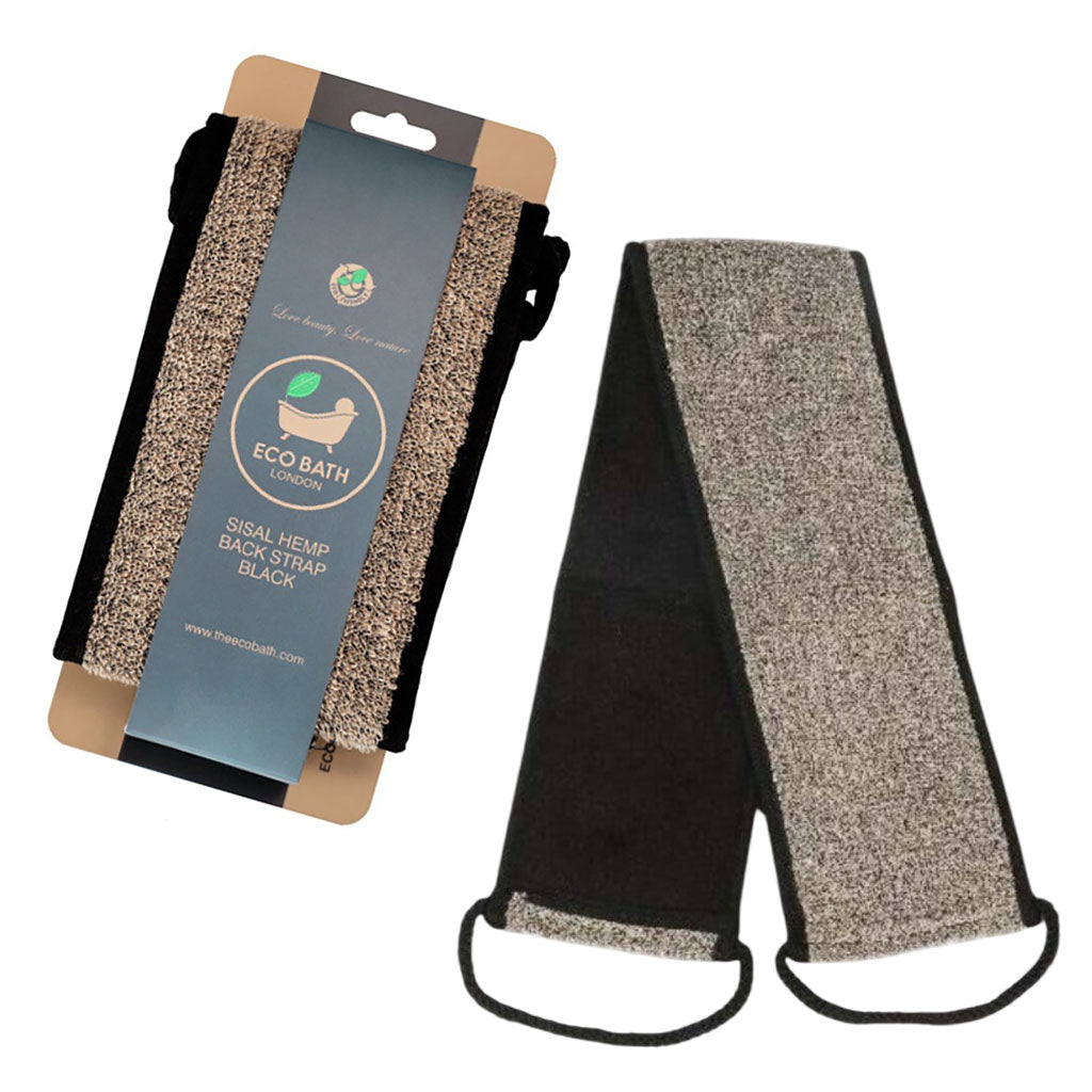 Eco Bath London Sisal Hemp Back Strap Black