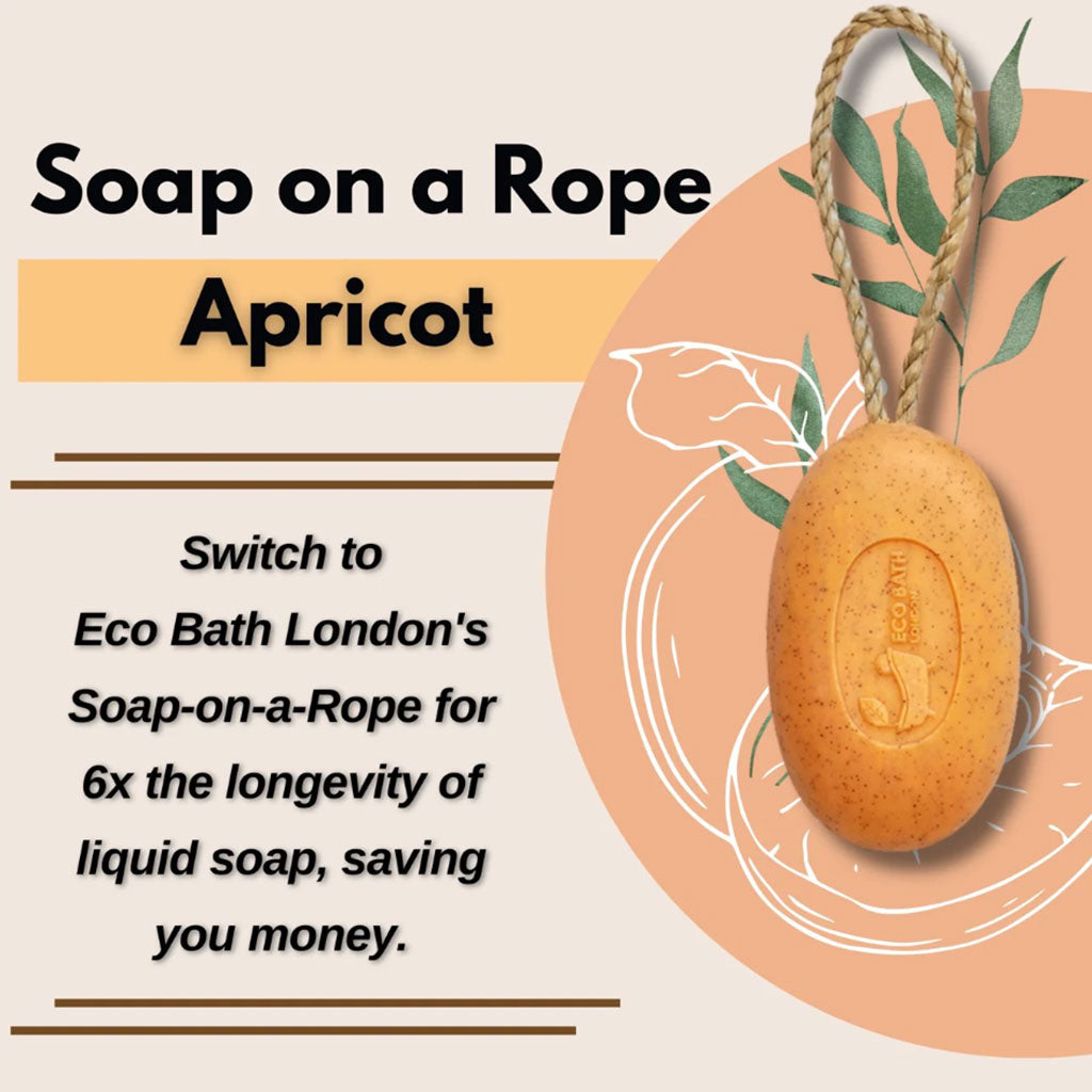 Eco Bath London Soap On A Rope Apricot