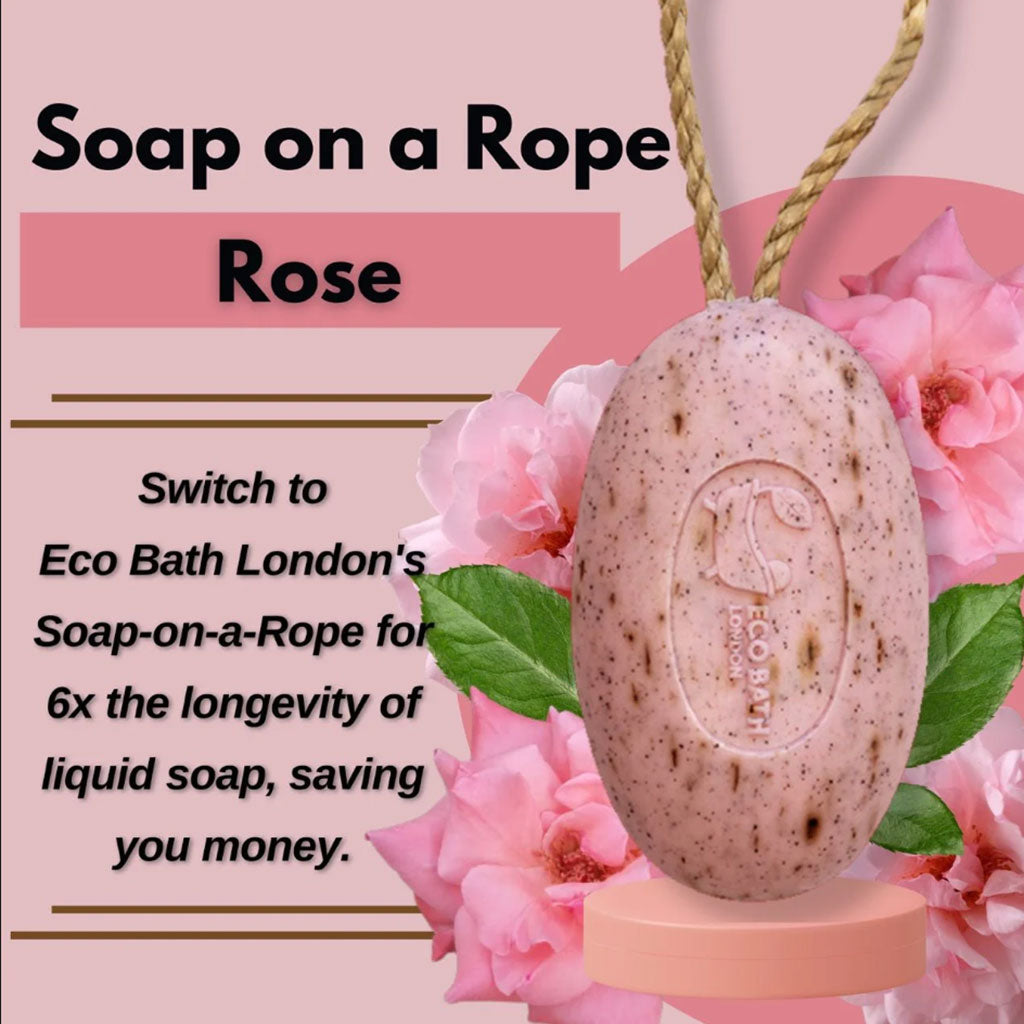 Eco Bath London Soap On A Rope Rose