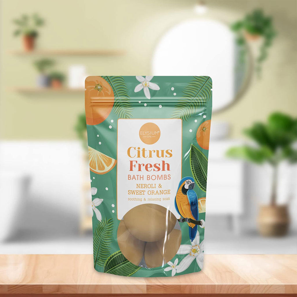 Elysium Spa Citrus Fresh Neroli And Sweet Orange Bath Bombs