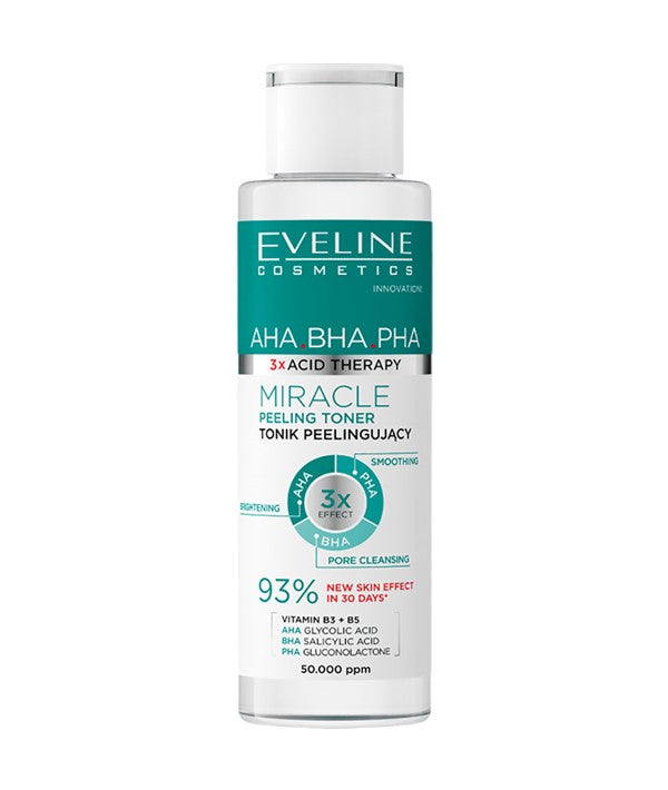 Eveline 3 X Acid Therapy AHA BHA PHA Miracle Peeling Tonic