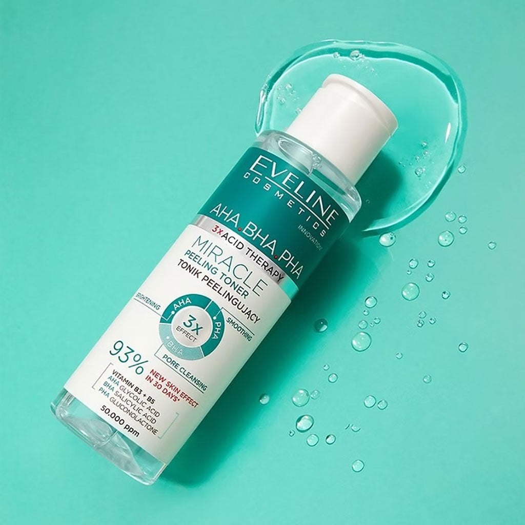 Eveline 3 X Acid Therapy AHA BHA PHA Miracle Peeling Tonic