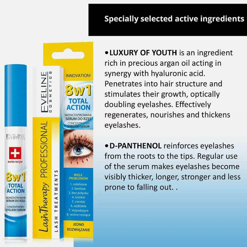 Eveline Lash Therapy Professional 8 In 1 Total Action Eyelash Serum