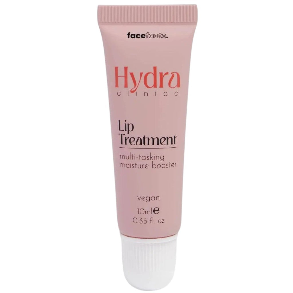 Face Facts Hydra Clinica Moisture Booster Lip Treatment in a sleek tube, designed to hydrate and nourish lips.
