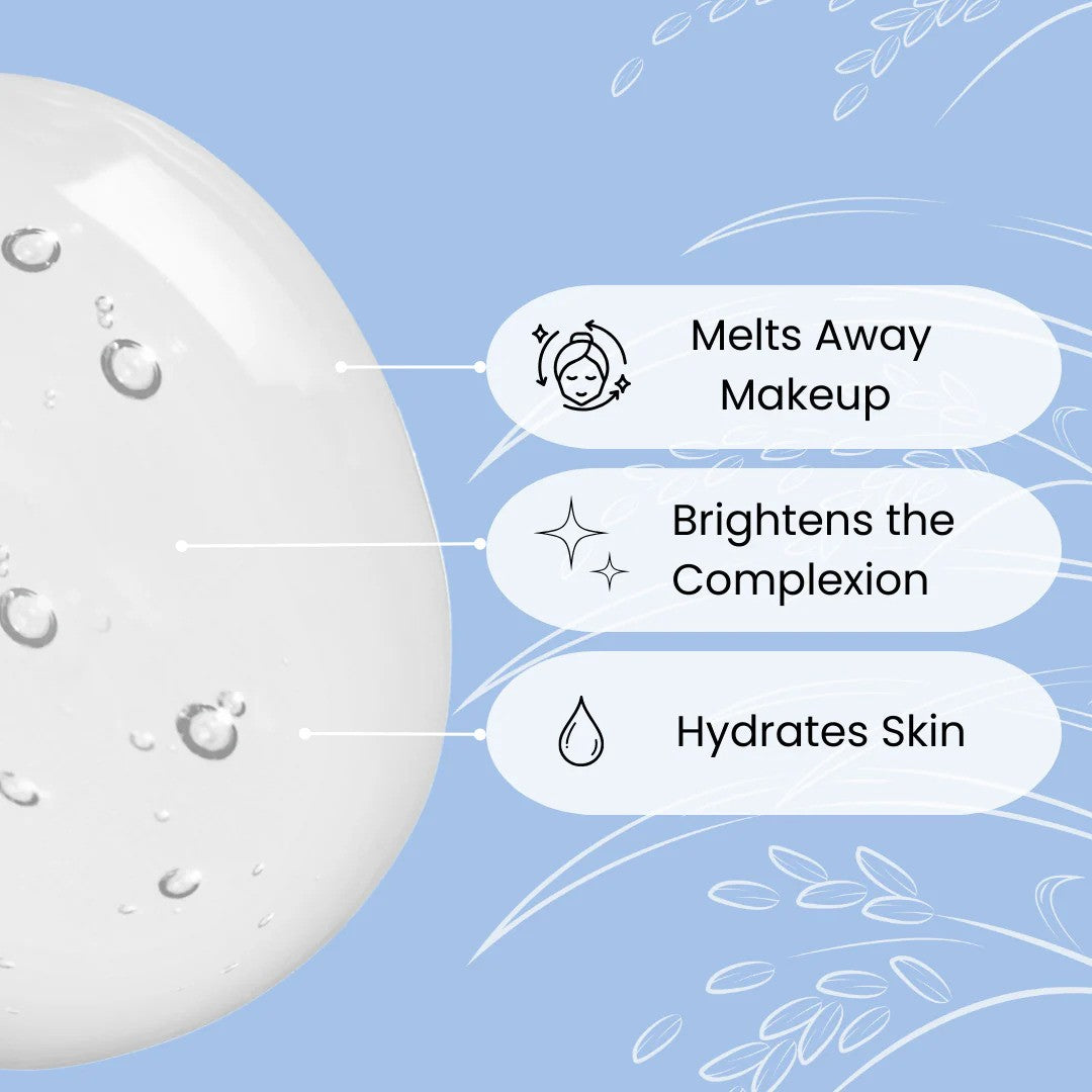 Face Facts Rice Extract Soothing Rice Oil Cleanser in 150ml bottle, gentle skincare product with rice extract for soothing skin.