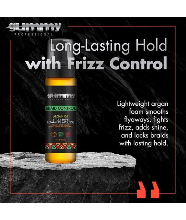 Fonex Gummy Braid Control Argan Oil Style And Shine Foaming Mousse