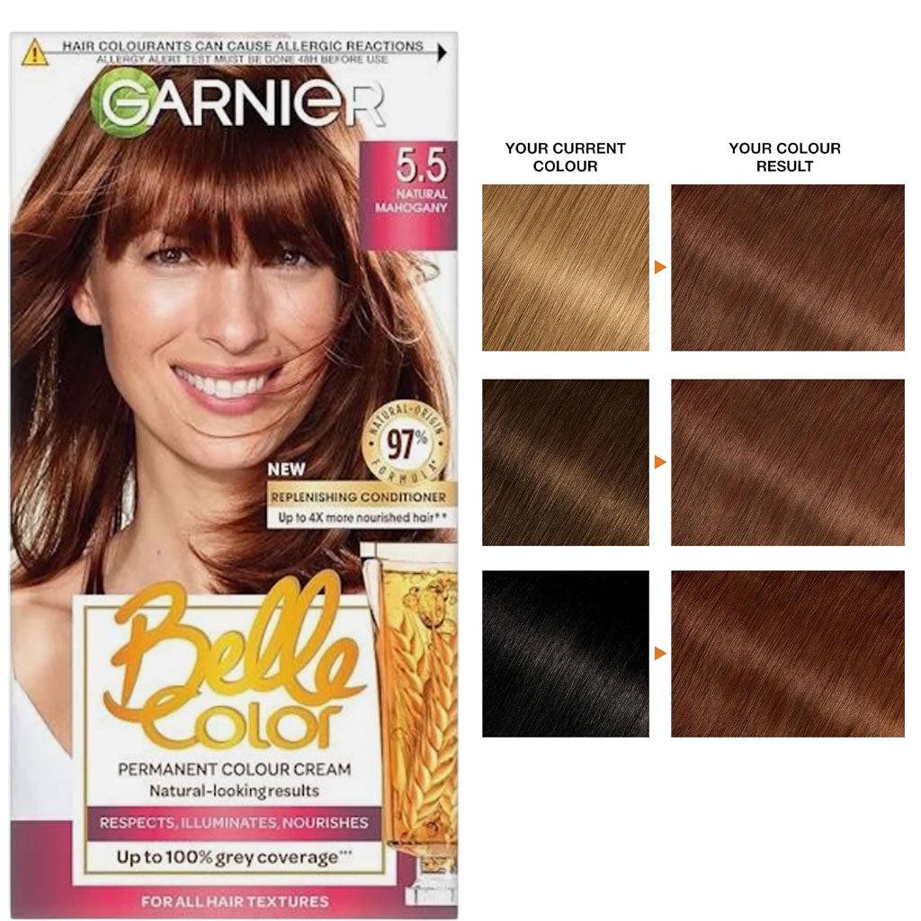 Belle Color Creme Permanent 5.5 Natural Light Auburn