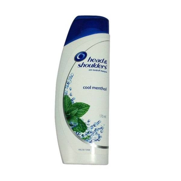 Head and Shoulders Cool Menthol anti dandruff shampoo bottle with label, featuring a clean, refreshing design.