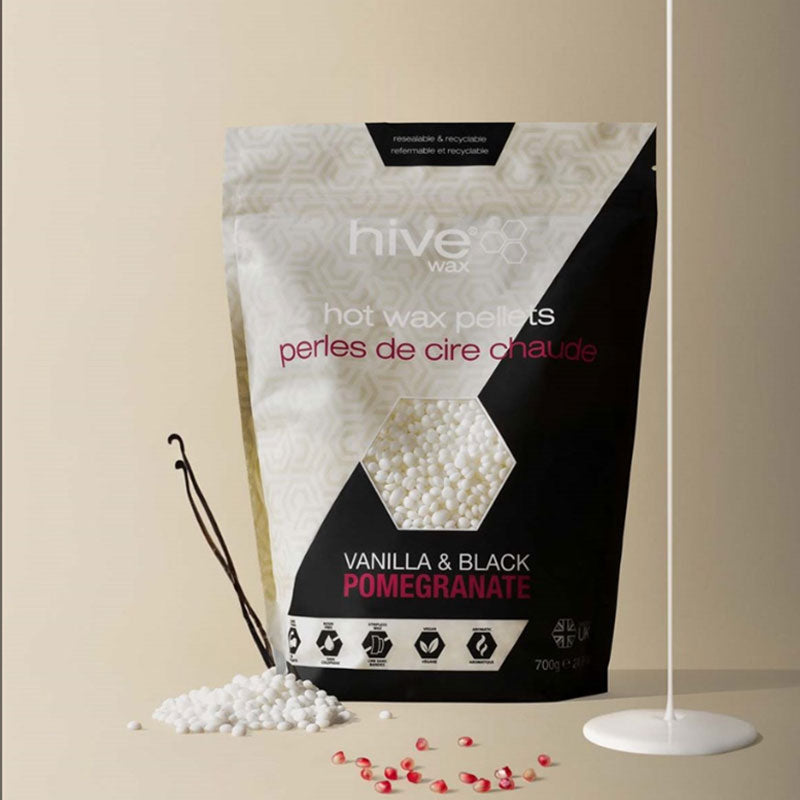 Hive Hot Wax Pellets Vanilla And Black Pomegranate