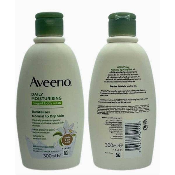 Johnson And Johnson Aveeno Daily Moisturizing Vanilla And Oat Scent Yogurt Body Wash