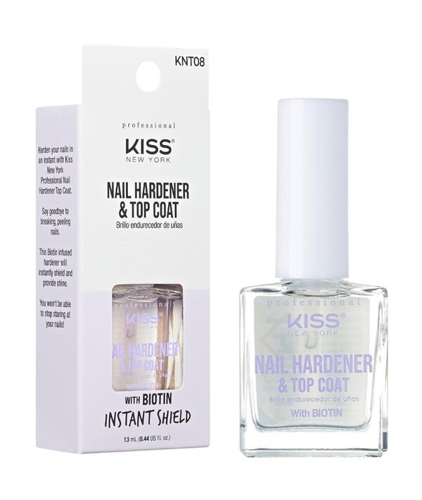 Kiss Nail Hardener And Top Coat With Biotin Instant Shield
