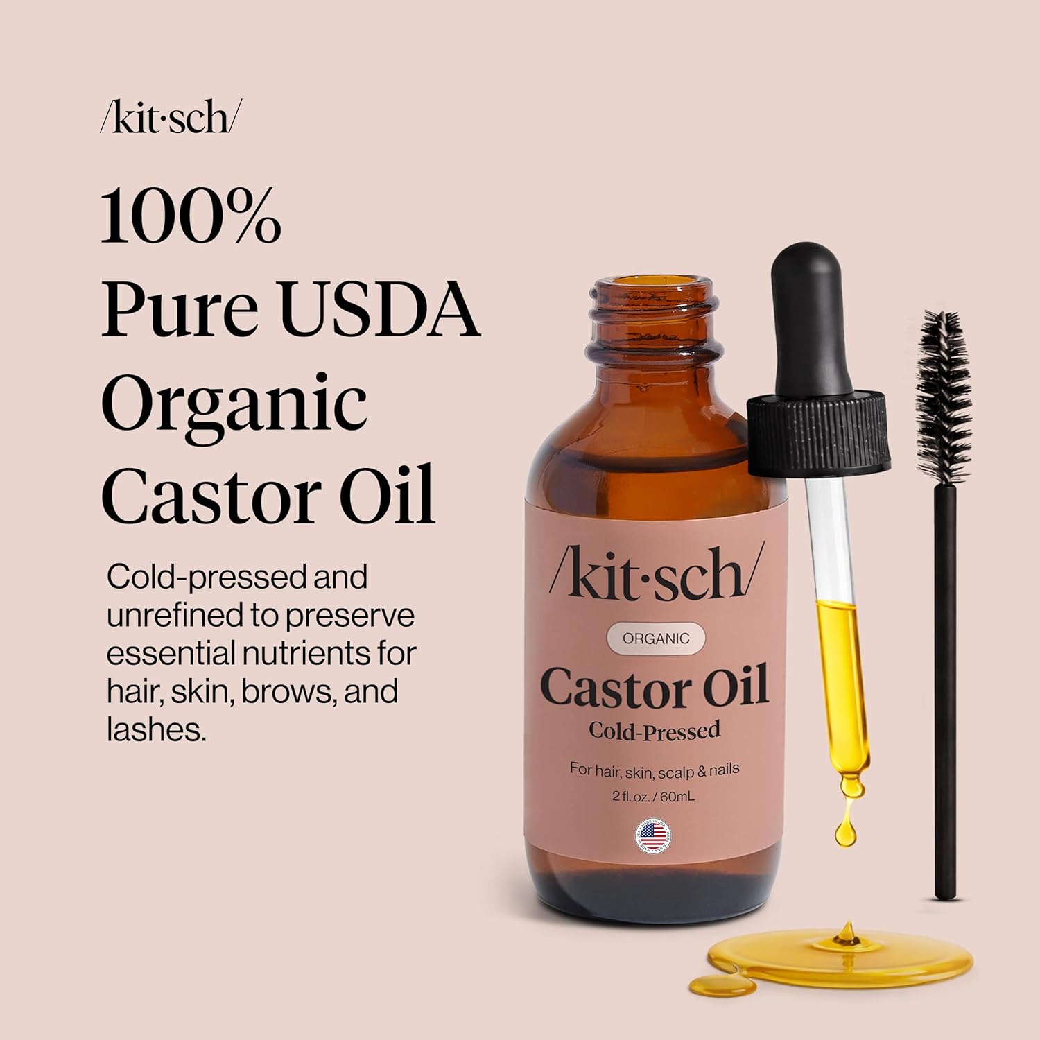 Kitsch 100 Percent Pure Cold Pressed Castor Oil
