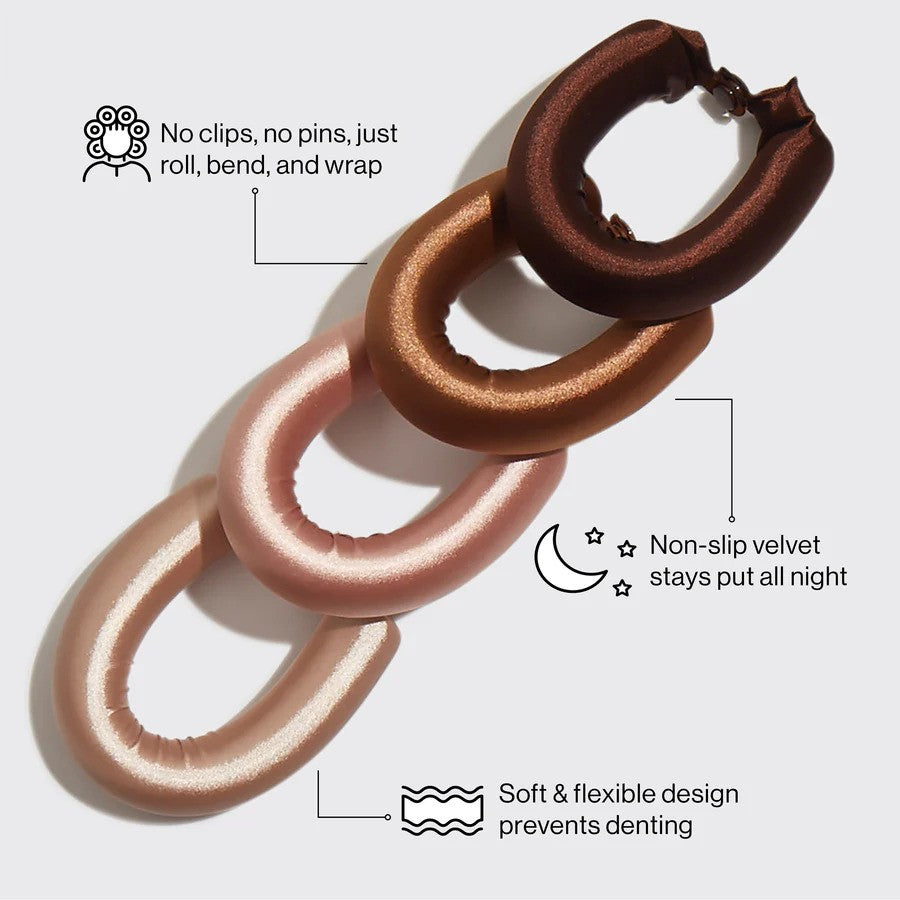 Kitsch Seriously So Soft Satin Wrapped Jumbo Flexi Rods Rosewood