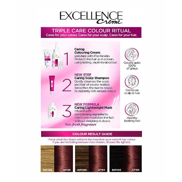 Loreal Excellence Creme Triple Care Colour 5.5 Natural Mahogany Brown