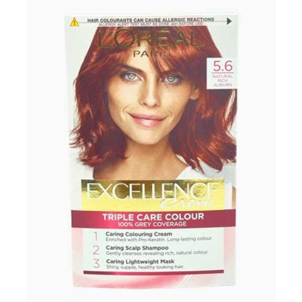 Loreal Excellence Creme Triple Care Colour 5.6 Natural Rich Auburn