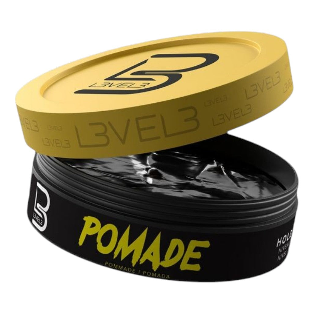 Level 3 High Shine Pomade Transparent Formula hair styling product jarcuntegn