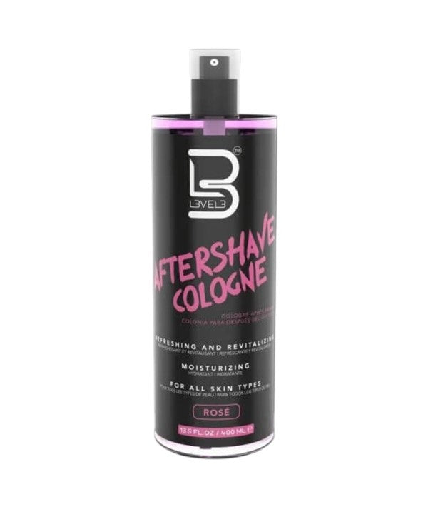Level 3 Rose Aftershave Cologne bottle for post-shave grooming, featuring a rose-scented formula