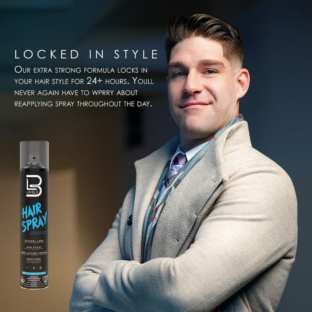 Level 3 Strong Hold Hair Spray bottle for professional hair styling