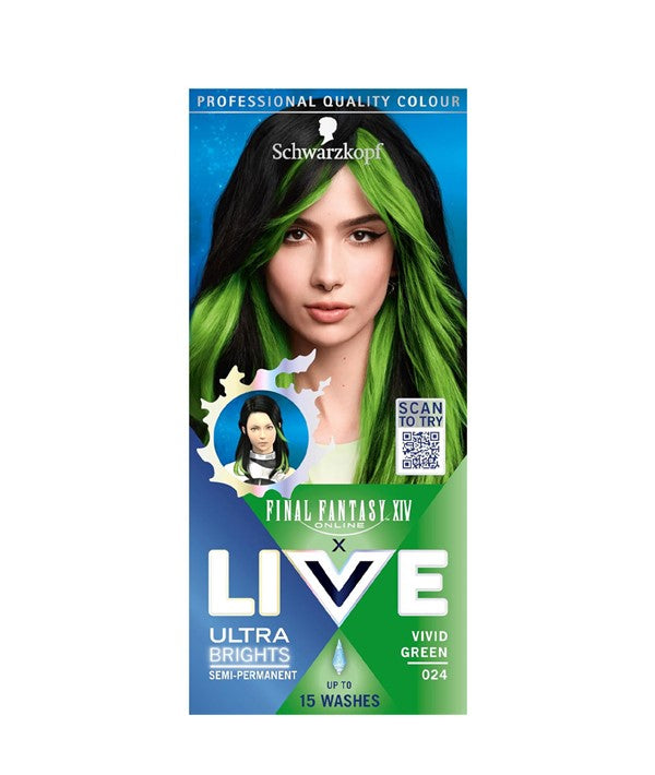 Schwarzkopf Live Ultra Bright Semi Permanent Vivid Green 024
