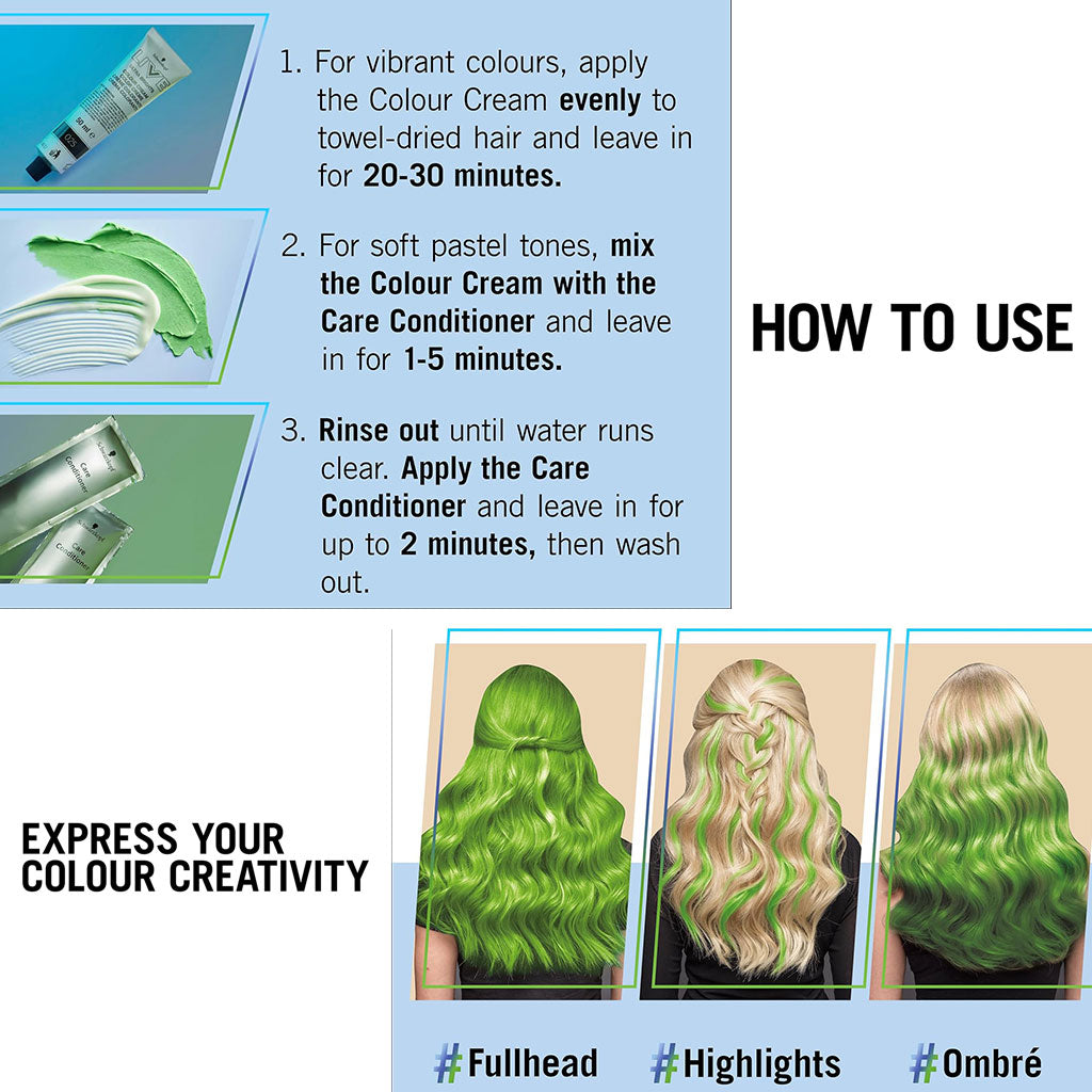 Schwarzkopf Live Ultra Bright Semi Permanent Vivid Green 024