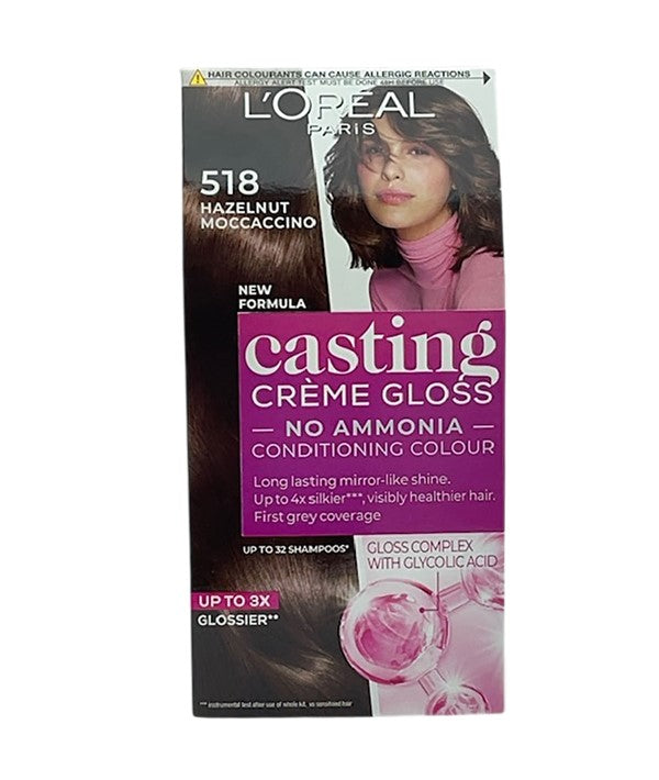 Loreal Casting Creme Gloss Conditioning Color 518 Hazelnut Moccaccino